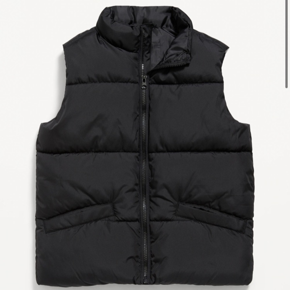 Boy Black Puff Vest